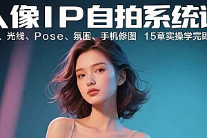 (15920期)人像IP自拍系统课:构图、光线、Pose、氛围、手机修图 15章实操学完即出片