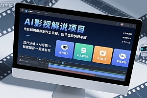 AI影视解说项目,电影解说爆款制作全流程,新手也能快速掌握
