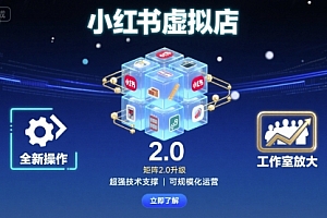 小红书虚拟店矩阵2.0,全新操作,超强技术,可工作室放大(更新)
