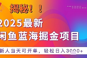 2025最新闲鱼蓝海掘金项目,新人当天可开单,轻松日入多张+的保姆级教程