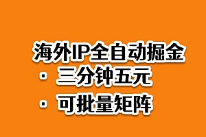 海外ip全自动掘金,2025必做蓝海项目,3分钟落地,矩阵直接开干【揭秘】