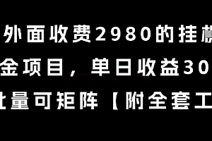 外面收费2980的挂G撸美金项目,单日收益30+美金,可批量可矩阵【揭秘】