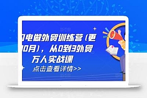 AI闪电做外贸训练营(更新25年2月),从0到3外贸万人实战课