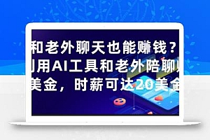 和老外聊天也能挣钱?利用AI工具和老外陪聊挣美金,时薪可达20刀