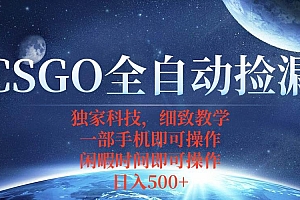 (15979期)CSGO自动捡漏项目,最新独家玩法,不用挂机不用玩游戏,一个手机即可操…