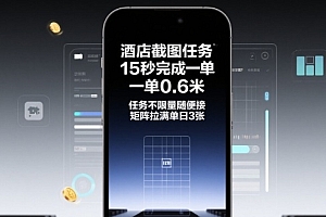 酒店截图任务,15秒完成一单,一单0.6米,任务不限量随便接,矩阵拉满单日3张【揭秘】
