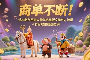 商单不断!纯AI制作西游人物羊毛毡版文旅MV,流量+节目效果统统拉满