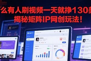 为什么有人刷视频一天就挣130美刀?揭秘矩阵IP网创玩法!