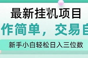 最新挂G项目,人人可上手,操作简单, 每天24小时自动运行轻松日入三位数【揭秘】