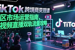(15344期)TikTok跨境电商变现课,美区市场运营指南,短视频直播双轨流量攻略
