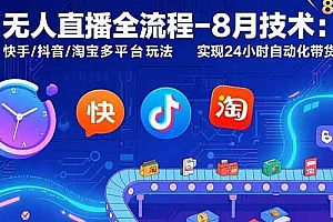 (15635期)无人直播全流程-8月技术:快手/抖音/淘宝多平台玩法 实现24小时自动化带货