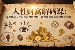 (15434期)人性财富解码课6.0:深度解析人性弱点与财富逻辑,理论到落地完整解决方案