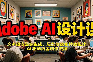 Adobe AI设计课:文本指令图像生成、局部修改和特效设计,AI驱动内容创作流程