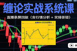 缠论实战系统课:直播录屏回放(含行情分析 + 实操答疑(更新8月)