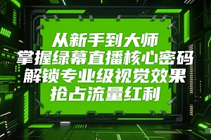 从新手到大师,掌握绿幕直播核心密码,解锁专业级视觉效果,抢占流量红利