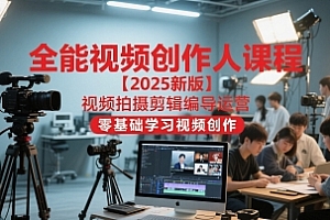 全能视频创作人课程【2025新版】视频拍摄剪辑编导运营,零基础学习视频创作