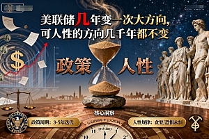 付费文章:美联储几年变一次大方向,可人性的方向几千年都不变