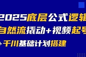 2025底层公式逻辑自然流撬动+视频起号+千川基础计划搭建