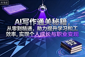 AI写作通关秘籍,从零到精通,助力提升学习和工作效率,实现个人成长与职业变现