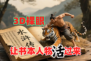 书本人物裸眼3D视频,一条视频收益过千,保姆级教程