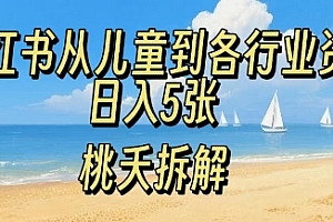 小红书从儿童到各行业学习资料,日入5张