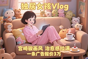 单个账号涨粉71W!用AI制作独居女孩Vlog,宫崎骏画风,治愈感拉满,一条广告报价3W