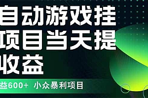 (15924期)最新全自动下载游戏 操作简单,单机当天收益600+,收益无上限,可矩阵…