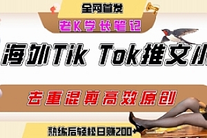 海外tiktok小说推文暴力项目,高停留率,高转化率,上手后一天搞顿饭钱不是问题