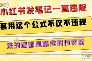 小红书发笔记一直违规,套用这个公式不仅不违规,来的还都是精准的付费粉