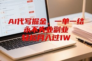 AI代写掘金,一单一结,永不失业副业,轻松月入过1W