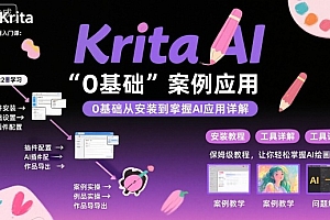 Krita AI绘画入门课,0基础从安装到案例应用krita AI使用详解