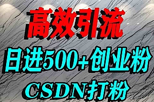 怎么打创业粉?CSDN又一个你不知道的打粉引流神秘平台,单人日引500+精准流量