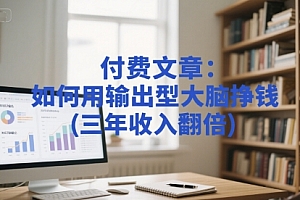 付费文章:如何用输出型大脑挣钱(三年收入翻倍)