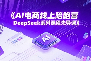 AI电商线上陪跑营,DeepSeek系列课程先导课