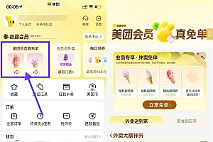美团会员直接领冰淇淋免单券
