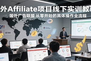 国外Affiliate项目线下实训教程,国外广告联盟从零开始的具体操作全流程