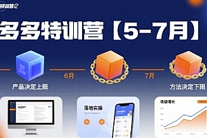 多多特训营【5-7月】产品决定上限,方法决定下限,各种玩法技巧落地实操