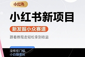小红书新项目,新发掘出来的小众赛道 ,跟着教程走轻松拿到收益,没有任何门槛,小白随便玩