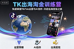 TK出海淘金训练营,助你快速掌握TikTok运营与AI创作,开启出海变现之路