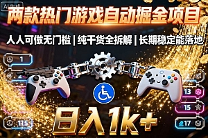 两款热门游戏自动掘金项目,人人可做无门槛,纯干货全拆解,长期稳定能落地,日入1k+【揭秘】