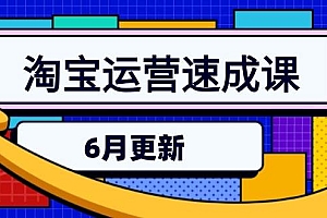 (15087期)淘宝运营速成课-6月,直通车六维玩法,引力魔方实操,三阶搜索爆破技术