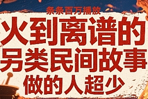 火到离谱的另类民间故事,条条百W播放,做的人超少
