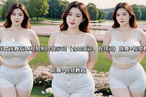微胖女孩舞蹈AI视频制作提示词(含绘图词、视频词) 跳舞+视频教程