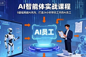 Ai智能体实战课程,0基础跨越Ai鸿沟,打造24小时帮你工作的Ai员工,打破常规,以实战定义Ai
