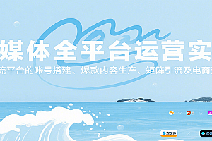 自媒体全平台运营实战,主流平台的账号搭建、爆款内容生产、矩阵引流及电商变现