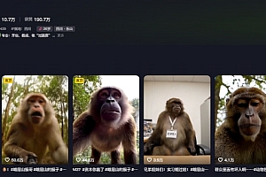 最新爆火的峨眉山猴子短视频制作教程,条条点赞10w+,谁做谁火【教程+提示词】