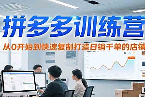 拼多多训练营,从0开始到快速复制打造日销千单的店铺(更新7月)
