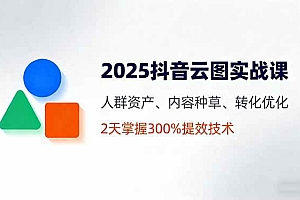 (16063期)2025抖音云图实战课,人群资产、内容种草、转化优化,2天掌握300%提效技术