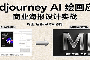 Midjourney AI绘画应用,关键词指令解析、漫画头像制作、海报设计、3D人物生成等