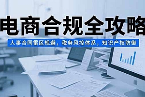 (15377期)电商合规全攻略,人事合同雷区规避,税务风控体系,知识产权防御